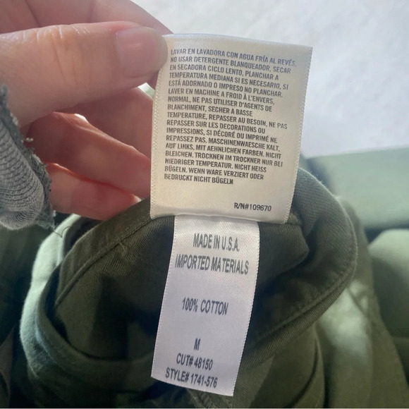 Citizens of Humanity Jumpsuit Marta Long Sleeve Cotton Utility Retreat Green M - Picture 14 of 16